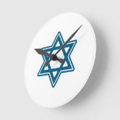 Horloge Ronde Hanukkah Single Star Acrylic Wall Clock (Angle)