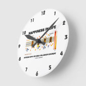 Horloge Ronde Happiness In Life Depends (Angle)