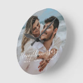 Horloge Ronde Happy Anniversary Wedding Acrylic Wall Clock (Angle)