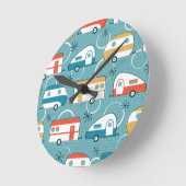 Horloge Ronde Happy Campers (Angle)