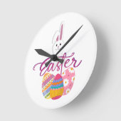 HORLOGE RONDE HAPPY EASTER DAY DESIGN (Angle)