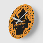 Horloge Ronde Happy Halloween (Angle)