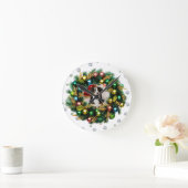 Horloge Ronde Happy Howlidays Photo Image (Maison)