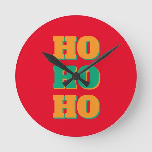 Horloge Ronde Happy New Year Merry Christmas Holiday Season HoHo (Recto)