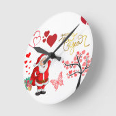 Horloge Ronde Happy New Year Wall Clock (Angle)
