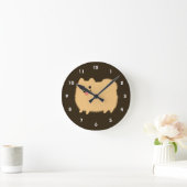 Horloge Ronde Happy Pomeranian (Maison)
