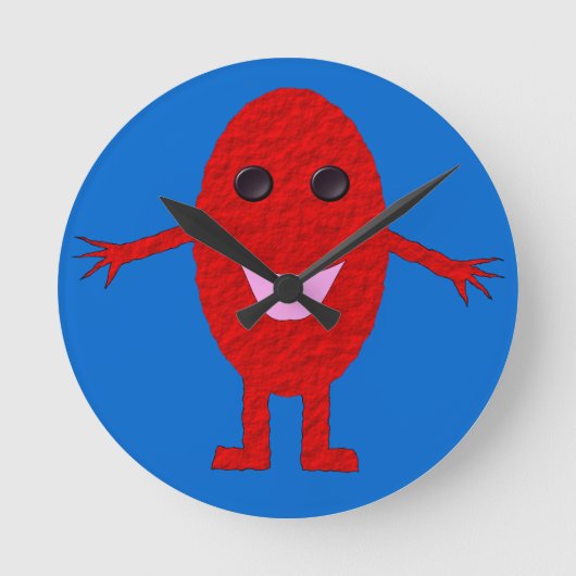 Horloge Ronde Happy Red Grape Wall Clock (Recto)