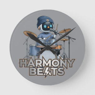Horloge Ronde Harmony Beats – Zedoura Batteur