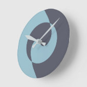 Horloge Ronde Harmony bleu (Angle)
