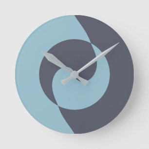 Horloge Ronde Harmony bleu