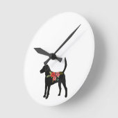 Horloge Ronde Harrier ou chien Beagle race Boho Silhouette (Angle)