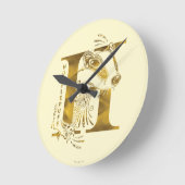 Horloge Ronde Harry Potter | Aguamenti HUFFLEPUFF™ Graphic (Angle)
