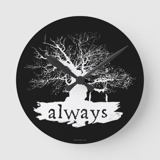 Horloge Ronde Harry Potter | Always Quote Silhouette (Recto)