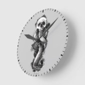 Horloge Ronde Harry Potter | Aquarelle de marque foncée (Angle)