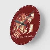 Horloge Ronde Harry Potter | Aquarelle Lion GRYFFINDOR™ (Angle)