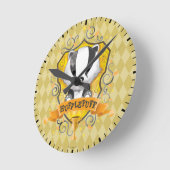 Horloge Ronde Harry Potter | Charming HUFFLEPUFF™ Crest (Angle)