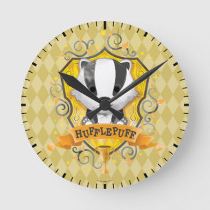 Horloge Ronde Harry Potter Charming HUFFLEPUFF™ Crest