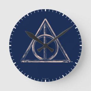 Horloge Ronde Harry Potter   Deathly Hallows Watercolor