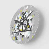 Horloge Ronde Harry Potter | Geometric Deathly Hallows Symbol (Angle)