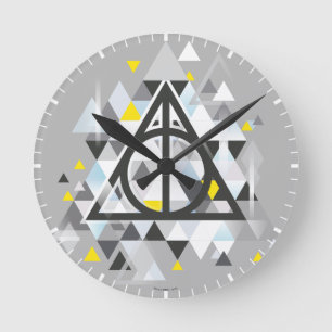 Horloge Ronde Harry Potter   Geometric Deathly Hallows Symbol