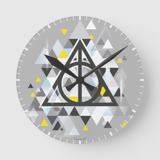 Horloge Ronde Harry Potter | Geometric Deathly Hallows Symbol (Recto)