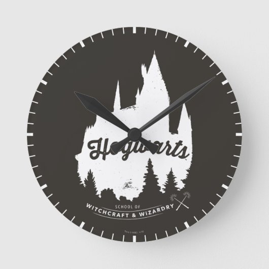 Horloge Ronde Harry Potter | HOGWARTS™ Castle Typographie (Recto)