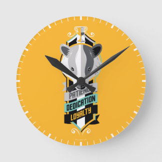 Horloge Ronde Harry Potter | HUFFLEPUFF™ House Traits Sigil