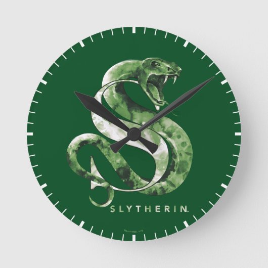 Horloge Ronde Harry Potter | SLYTHERIN™ Snake Watercolor (Recto)