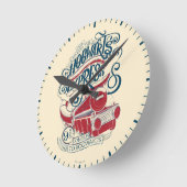 Horloge Ronde Harry Potter | Typographie Express Hogwarts (Angle)