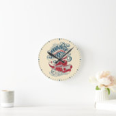 Horloge Ronde Harry Potter | Typographie Express Hogwarts (Maison)