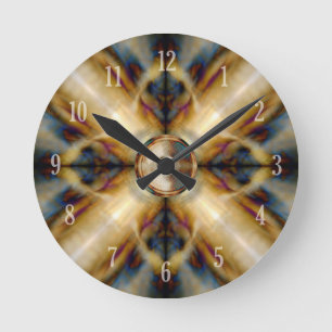 Horloge Ronde Haut-parleur de musique sur un arrière - plan de c