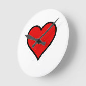 Horloge Ronde ~Heart~ WALLCLOCK, CUSTOMISEZ-LE ! (Angle)