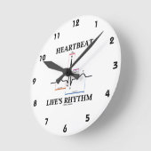 Horloge Ronde Heartbeat Life's Rhythm ECG EKG Electrocardiogram (Angle)