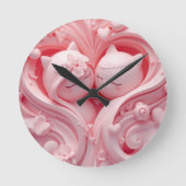 Horloge Ronde Heartbound Cats in Pastel Pink (Recto)
