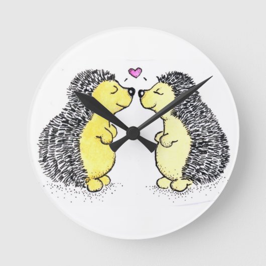 Horloge Ronde Hedgehog Love (Recto)