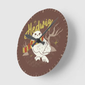 Horloge Ronde Hedwig Whimsical Forest Drawing (Angle)