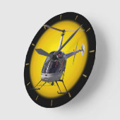 Horloge Ronde Helicopter Clock Cool Helicopter Wall Clock (Angle)