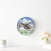 Horloge Ronde Hélicoptère rapide (Maison)