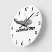 Horloge Ronde Hélicoptères Pilot (Angle)