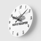 Horloge Ronde Hélicoptères Pilot (Angle)