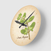 Horloge Ronde Herb de Sweet Marjoram (Angle)