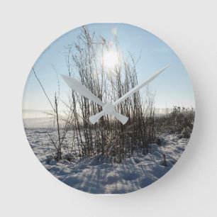 Horloge Ronde Herbes d'hiver -