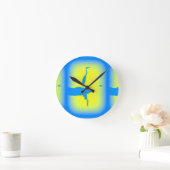 Horloge Ronde héron bleu (Maison)
