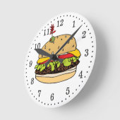 Horloge Ronde Heure Burger (Angle)