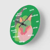 Horloge Ronde Heure de chat (Angle)
