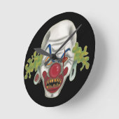 Horloge Ronde Heure de clown effrayant (Angle)