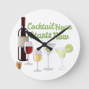 Horloge Ronde Heure de cocktail