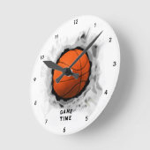 Horloge Ronde Heure de jeu de basketball (Angle)