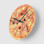 Horloge Ronde Heure de la pizza (Angle)