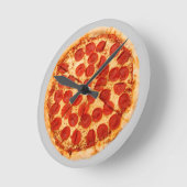 Horloge Ronde heure de la pizza ! (Angle)